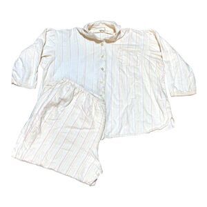 Gilligan & OMalley Womens XXXL 26 Pajama Set Button-Up Top & Elastic Waist Pants